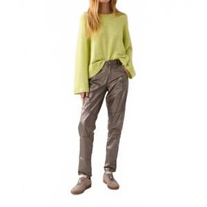 NEW SUMMUM tapered metallic pant in grey